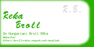 reka broll business card
